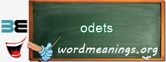 WordMeaning blackboard for odets